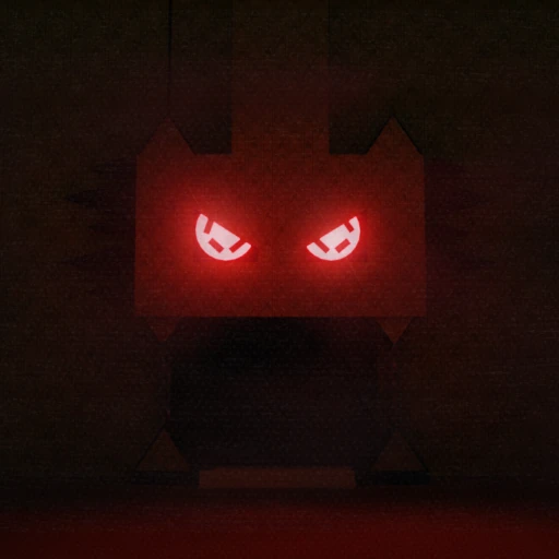 Digital Destruction game graphic with a shadowed figure and red eyes